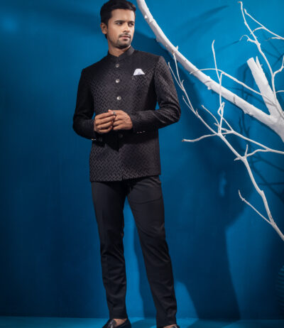 Dark Black Jodhpori Suit